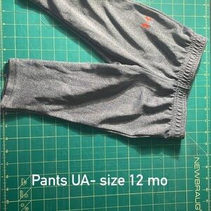 Under Armour Charcoal Baby Pants with Red Logo
